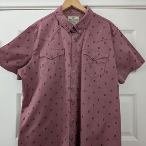Men's Maroon Short Sleeve Shirt